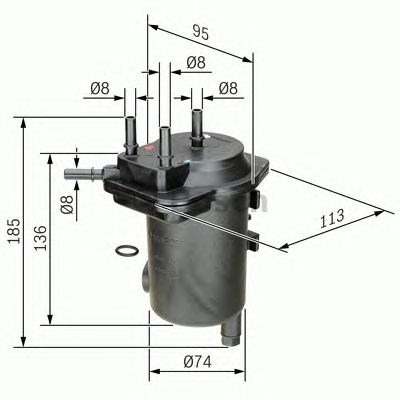Фільтр тонкого очищення палива 0450907011 BOSCH