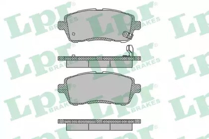 Колодки гальмівні дискові комплект 05P1464 LPR