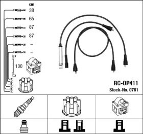 Комплект кабелів високовольтних 0781