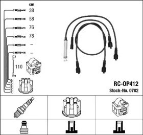 Комплект проводів запалення omega a 1.8/2.0 -94 0782