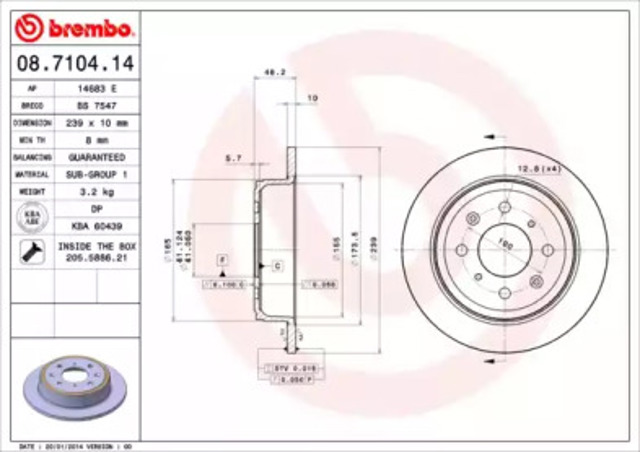 Дискові гальма 08710414 BREMBO