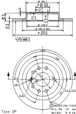 Дискові гальма 08951111 BREMBO
