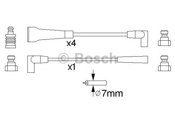 Дріт високовольтний 0986356743 BOSCH