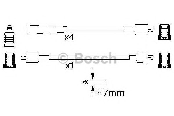 Дріт високовольтні, комплект 0986356785 BOSCH