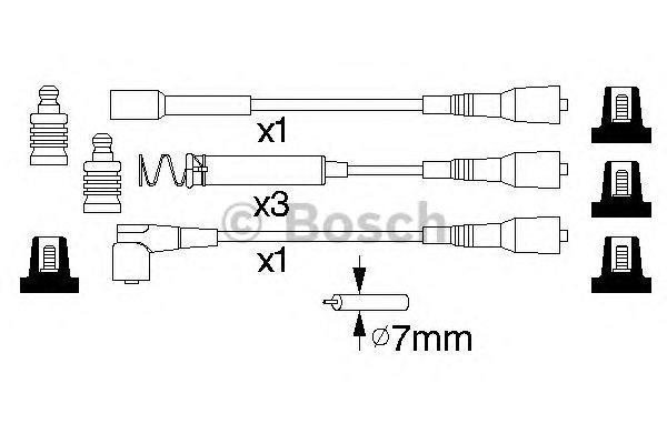 Комплект дротів запалювання (вир-во magneti marelli кор.код. msq0009) 0 986 356 801