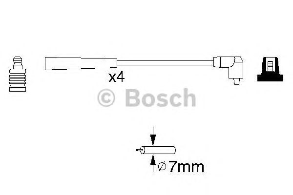 Дріт високовольтні, комплект 0986356818 BOSCH
