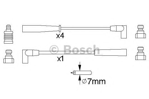 Дріт високовольтні, комплект 0986356888 BOSCH