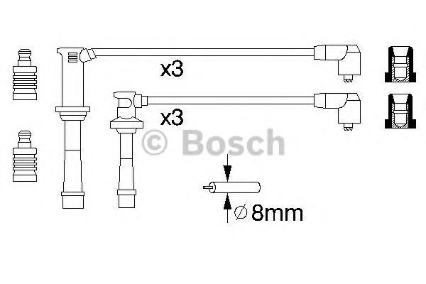 Дріт високовольтні, комплект 0986356966 BOSCH