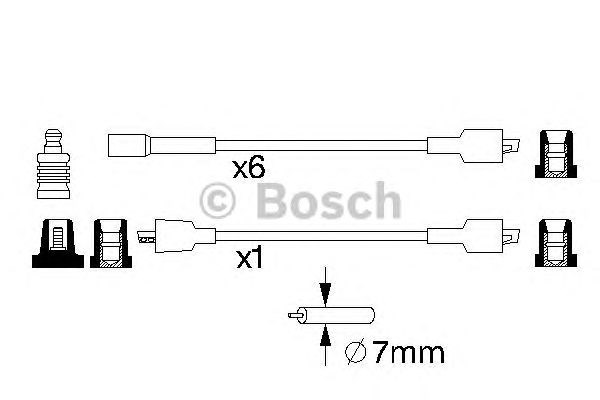 Дріт високовольтні, комплект 0986357011 BOSCH