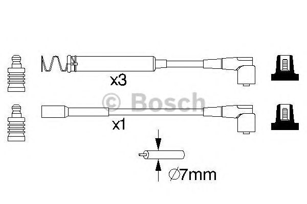 Провід високовольтні, комплект 0986357063 BOSCH