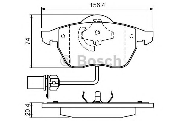 Тормозні колодки 0986424482 BOSCH