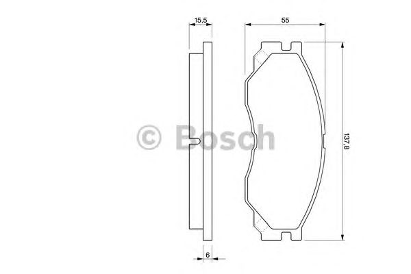 Bosch гальмів колод, передн, mitsubishi space gear  -01 0 986 424 572