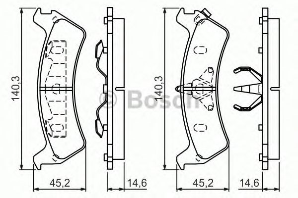 Задні колодки 0986424655 BOSCH