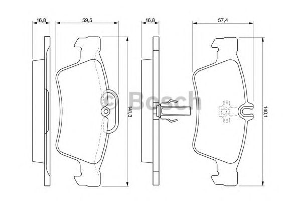 Задні колодки 0986424699 BOSCH
