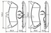 Колодки гальмівні задні, дискові 0986424708 BOSCH