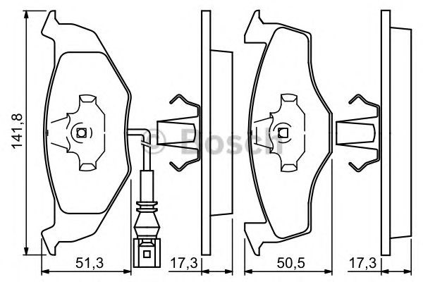 Передні гальмівні колодки 0986424723 BOSCH