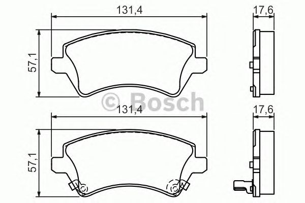 Передні гальмівні колодки 0986424735 BOSCH