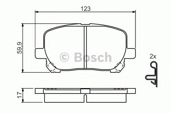 Гальмівні колодки 0986424761 BOSCH