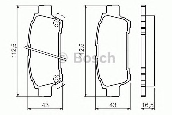 Колодки на гальмо задній дисковий 0986424762 BOSCH