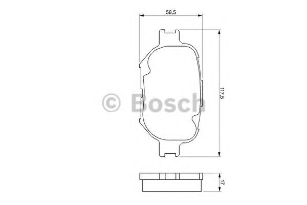 Колодки гальмівні дискові комплект 0986424808 BOSCH