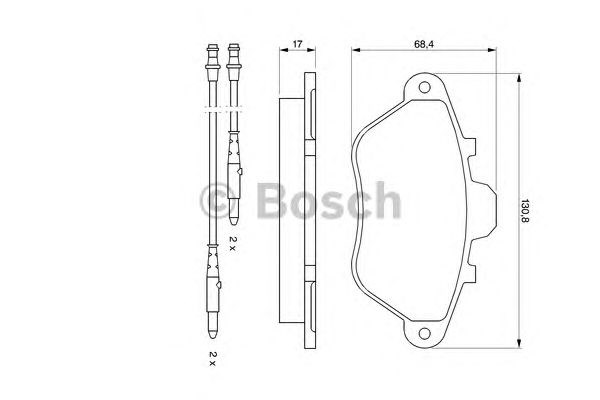Bosch peugeot колодки гальмівні передні 605 2,1td -91,2,0,3,0i v6 - 0 986 460 950