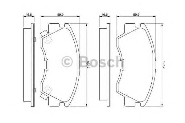 Гальмівні колодки 0986460978 BOSCH