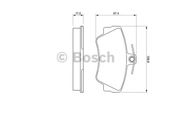 Bosch гальмівні колодки перед, volvo 4xx 88-97 (17,19 mm) [-] 0 986 460 989