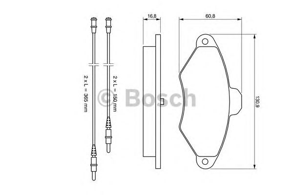 Передні гальмівні колодки 0986461757 BOSCH
