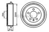 Барабан гальмівний задній 0986477133 BOSCH