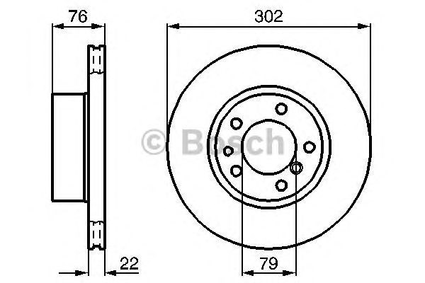 Гальмо дискове переднє 0986478318 BOSCH