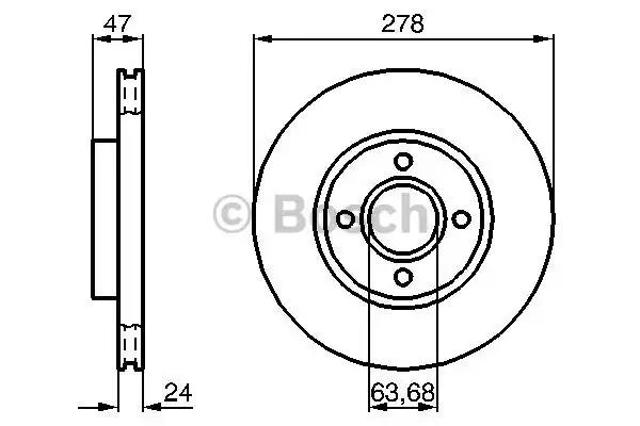 Гальмо дискове переднє 0986478427 BOSCH