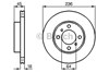 Диск гальмівний передній 0986478572 BOSCH