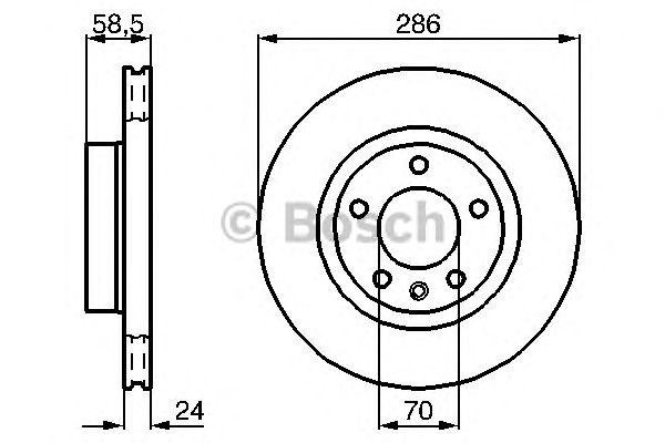 Гальмо дискове переднє 0986478594 BOSCH