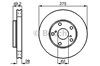 Диск гальмівний передній 0986478632 BOSCH