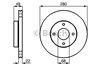 Диск гальмівний передній 0986478728 BOSCH