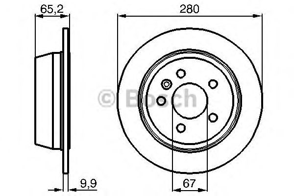 Диск заднього гальма 0986478873 BOSCH