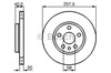 Диск гальмівний передній 0986478896 BOSCH