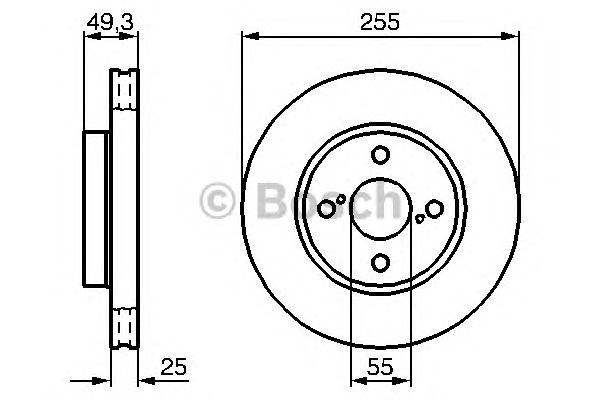 Гальмо дискове переднє 0986479085 BOSCH