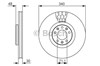 Диск переднього гальма 0986479092 BOSCH