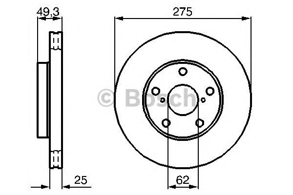 Гальмо дискове переднє 0986479111 BOSCH