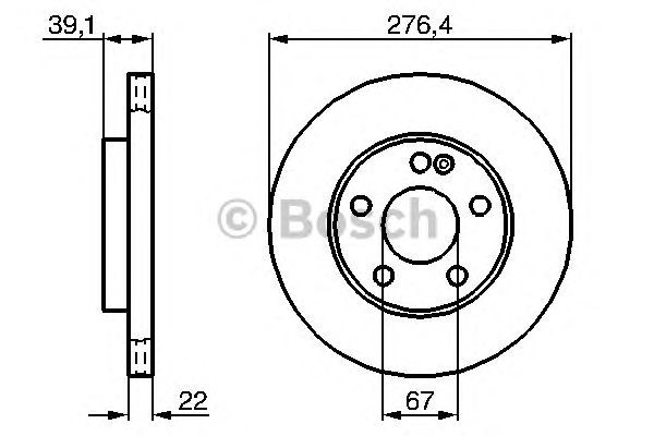 Гальмо дискове переднє 0986479186 BOSCH