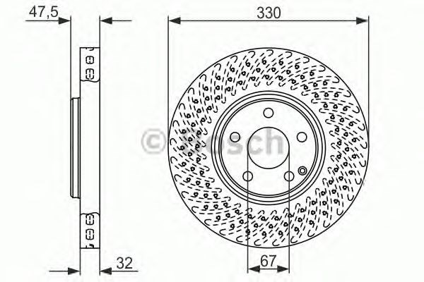 Гальмо дискове переднє 0986479334 BOSCH