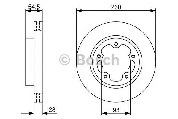 Гальмо дискове переднє 0986479392 BOSCH