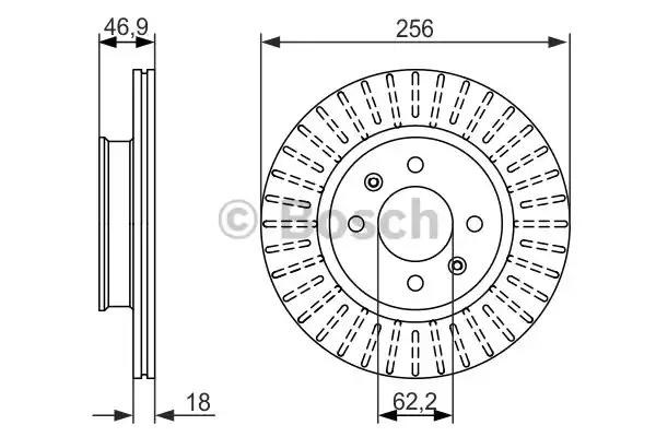 Диск переднього гальма 0986479577 BOSCH