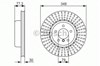 Диск гальмівний передній 0986479584 BOSCH