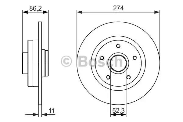 Диск гальмівний задній 0986479682 BOSCH