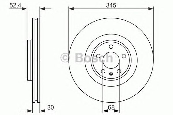 Диск переднього гальма 0986479747 BOSCH