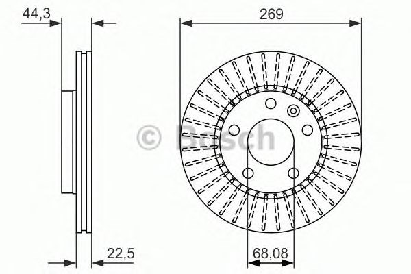 Диск переднього гальма 0986479779 BOSCH