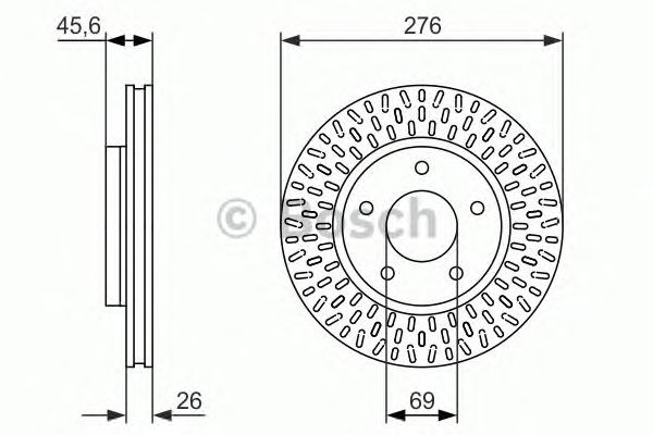 Гальмо дискове переднє 0986479783 BOSCH
