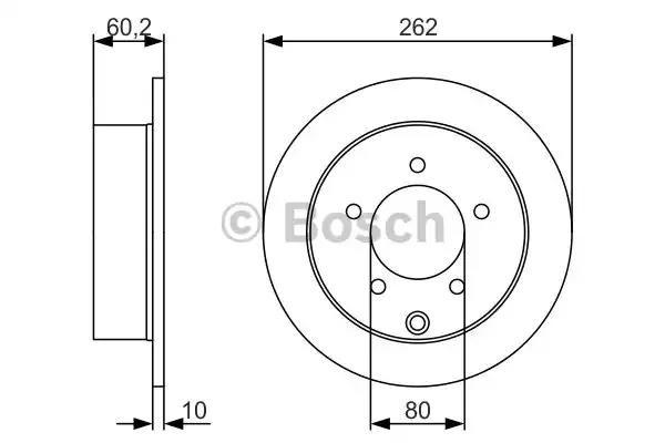 Диск гальмівний задній 0986479A41 BOSCH